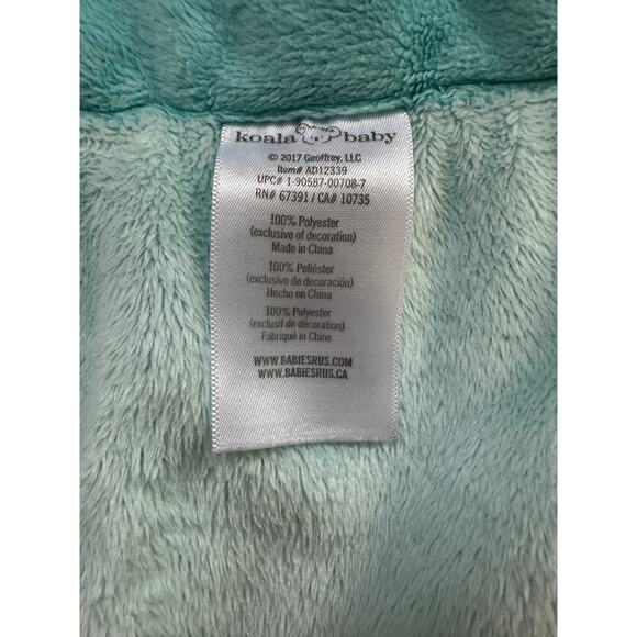 Koala Baby Green Pink Elephant Bird Dream Big Little One Plush Blanket Kids - Picture 6 of 7